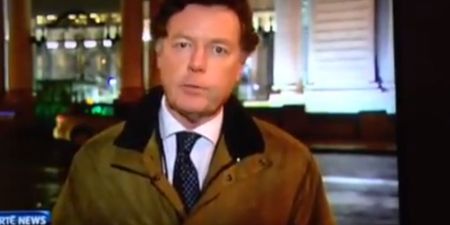 Video: Passer by wolf whistles at RTE’s David Davin Power as he gives report live on air