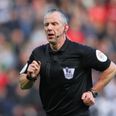 Vine: Referee Chris Foy is in the wrong place at the wrong time as the ball whacks him in the face