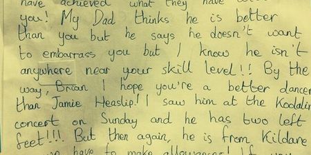 Brian O’Driscoll takes the piss out of Jamie Heaslip with this brilliant 12-year-old fan’s letter