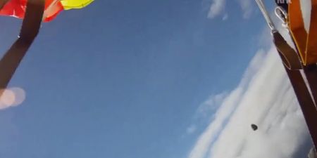 Video: Holy sh*t; skydiver captures moment he was almost hit by a meteorite