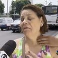 Video: Thief attempts to rob woman on the street in Rio as she is interviewed about street crime in Rio