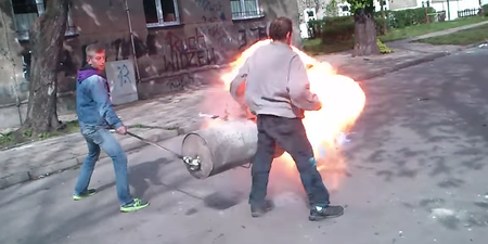 Video: Homemade weapons test ends with explosive results
