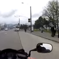 Video: Good guy biker helps commuter who was late for the bus
