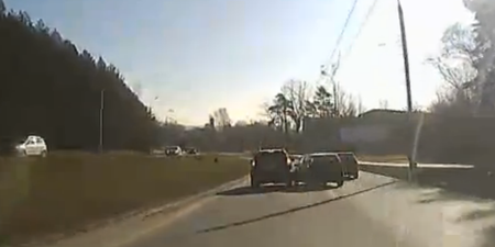 Video: Lithuanian driver flees crash scene and acts like nothing happened