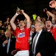 Video: Over-excited Cork fan falls off a wall during Munster under-21 final trophy presentation