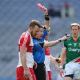 Video: Fergal Doherty sees red for this clash with Aidan O’Shea in National League semi-final