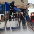 Video: Russian firefighters use several fire hoses to create deadly makeshift hovercraft