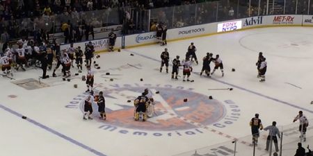 Video: Cops and firefighters have a 25-minute brawl at charity ice-hockey game