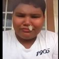 Let It Out – young lad hilariously snots himself while trying to sing a cover of Frozen’s ‘Let It Go’