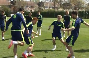 Video: Southampton players react hysterically after Dejan Lovren’s delicious training ground nutmeg