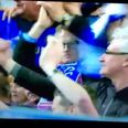 Vine: Chelsea fan and Pat Spillane lookalike makes offensive gesture towards Atletico Madrid fans
