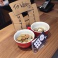 Pic of the day: Moyes v Giggs in Dublin restaurant tip jar wars