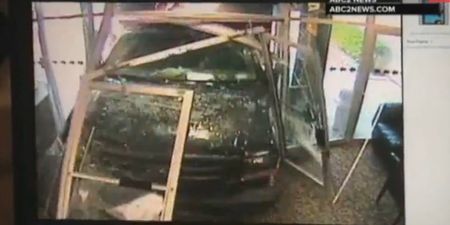 Video: Man arrested after violently ramming his truck into local TV station…