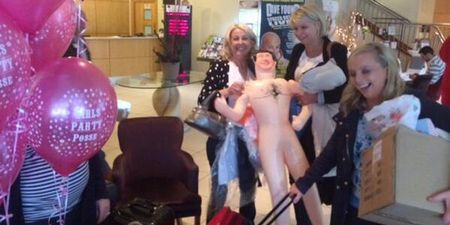 Hen Party interrupts Kilkenny election count in the company of a blow-up doll