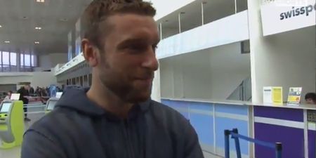 Video: Rickie Lambert cornered by reporter at Liverpool airport, conducts awkward interview