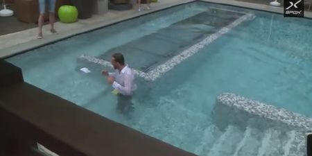 Video: Lukas Podolski throws a journalist into a swimming pool during pre-WC2014 media event