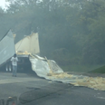 Video: Truck ripped to shreds after smashing into overpass
