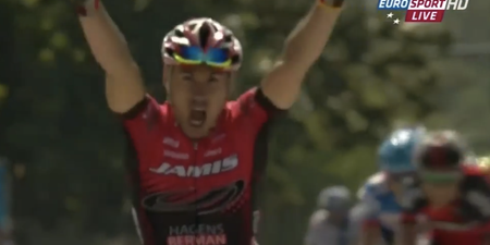 That’s Gas – Video: Premature celebration ruins Spanish cyclist’s day