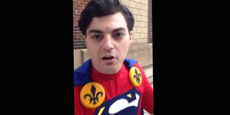 Video: Superman breaks up a fight between two drunk lads in St. Louis