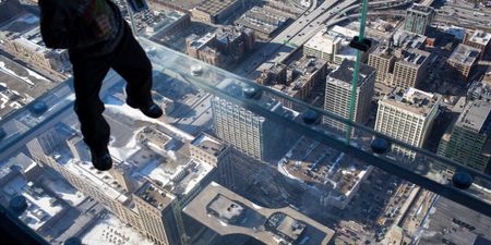 Pic: Holy crap! This 103rd storey glass ledge in Chicago cracked underneath these tourists