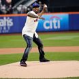 Video: 50 Cent threw out the first pitch at a New York Mets game last night and it was absolutely terrible