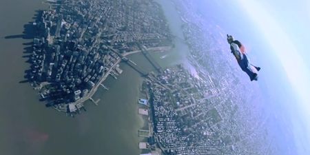 Video: Wow! Watch as five bonkers wingsuit fliers soar over New York City