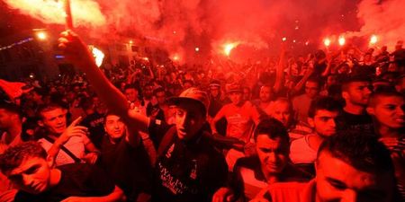 Pic: The scene in the centre of Algiers during tonight’s match will blow you away