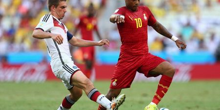 Vine: Andre Ayew heads an absolute peach to draw Ghana level with Germany