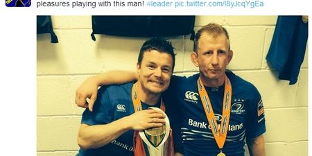 “Shit happens!” Brian O’Driscoll tweets picture of himself and Leo Cullen after PRO12 win