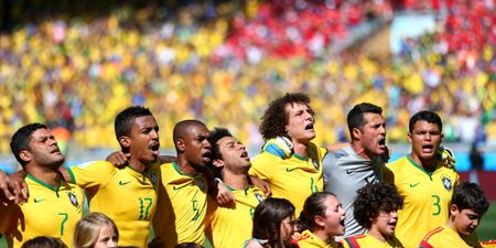 Chicago Town Take Away Slice of the Action: Video: The passion of the Brazil team and their fans singing the national anthem was extraordinary