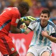 Video: Nigerian goalkeeper tells referee: “Messi’s so good, and I’m shit!”