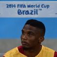 Video: Samuel Eto’o hugs a crying young fan in the most touching moment of the World Cup so far
