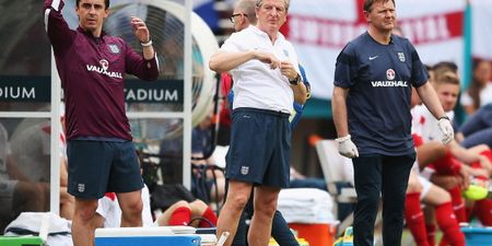 Pic: England physio gets injured celebrating their equaliser against Italy
