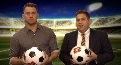 Video: Jonah Hill and Channing Tatum give some pointers to the teams at the World Cup