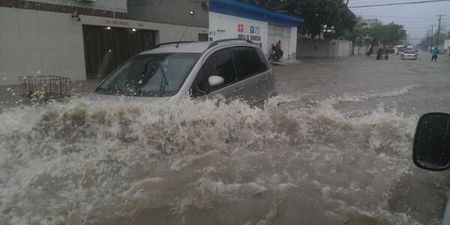 Pics: Biblical flooding in Brazil ahead of the game between USA and Germany