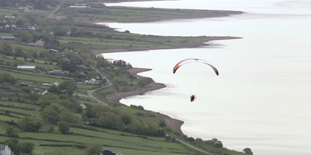 Video: Watch as an Irishman flies the length of Ireland using a paraglider