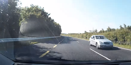 Video: Terrifying moment caught on camera as car drives down wrong side of N18