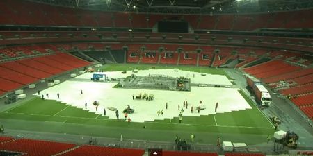 Video: This brilliant timelapse video shows how Wembley staff transformed their football pitch into a boxing arena