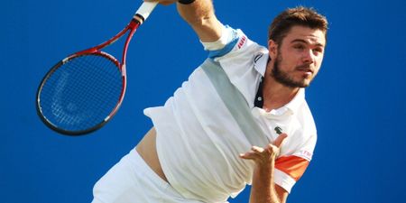 Video: Stan Wawrinka’s terrible attempt at breaking his tennis racket even made himself laugh