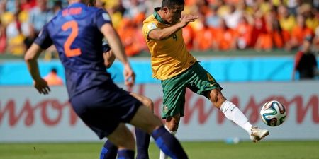 Chicago Town Take Away Slice of the Action: Tim Cahill scores the goal of the World Cup so far