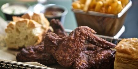 Stop everything! Chicken covered in chocolate is a thing and it’s available