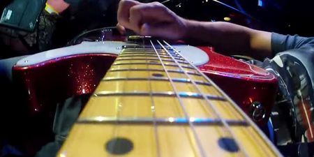 Video: Guitarist steals fan’s GoPro camera and uses it to play incredible slide solo