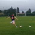 Video: Watch a club footballer from Cork put over two 45s in 30 seconds without any boots on
