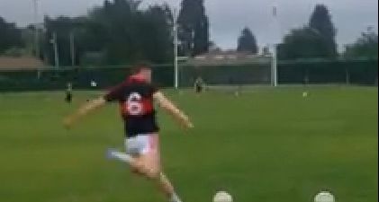 Video: Watch a club footballer from Cork put over two 45s in 30 seconds without any boots on