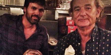Pic: What a legend. Bill Murray randomly showed up at an ice cream party held in his honour