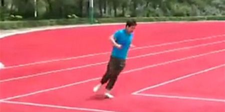 Pic: China builds a running track with right-angled corners