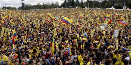 Pics: Just look at the crowd that turned out to welcome Colombia home from Brazil