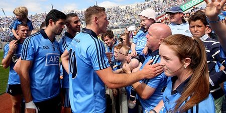 Video: Dublin players take time to celebrate Leinster win with ill, five-year-old super fan