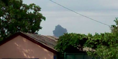 Video: Footage shot in Ukraine of downed Malaysia Airlines passenger jet