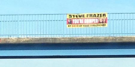 Pics: Man in Newcastle gets dumped by BOTH his girlfriends via banner hung over motorway